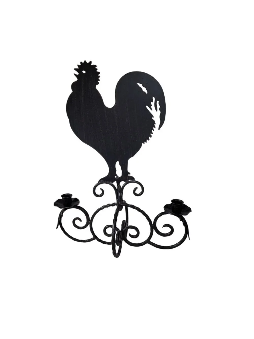 Southern Living Rustic Rooster Metal Candelabra 2 Taper Candle Holder New 40636